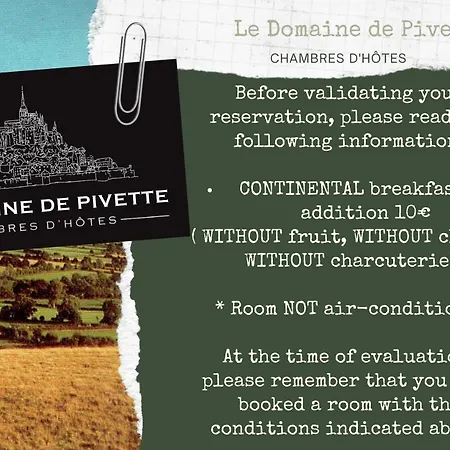 Bed & Breakfast Le Domaine De Pivette Avranches