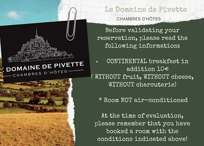 Bed & Breakfast Le Domaine De Pivette Avranches